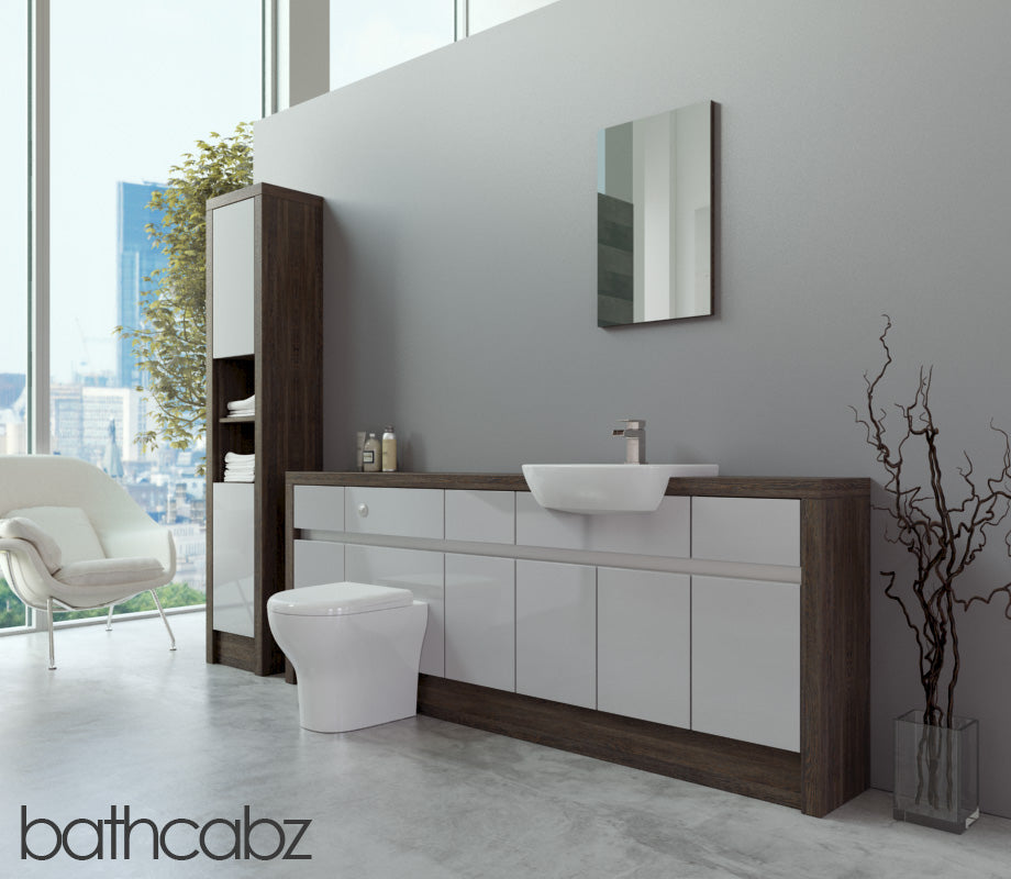 SIDONA MALI WENGE BASE & TALL UNIT BATHROOM FITTED FURNITURE