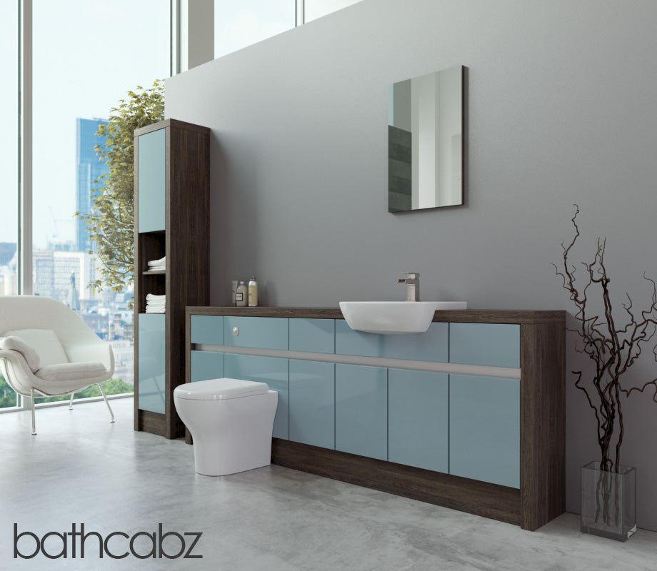 SIDONA MALI WENGE BASE & TALL UNIT BATHROOM FITTED FURNITURE