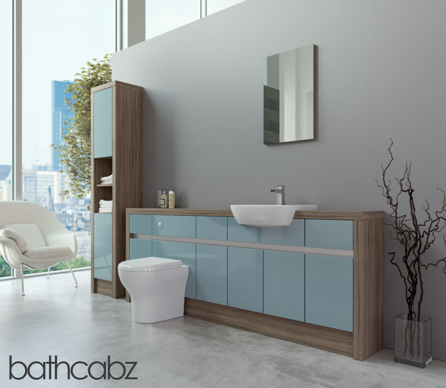 SIDONA DRIFTWOOD BASE & TALL UNIT BATHROOM FITTED FURNITURE