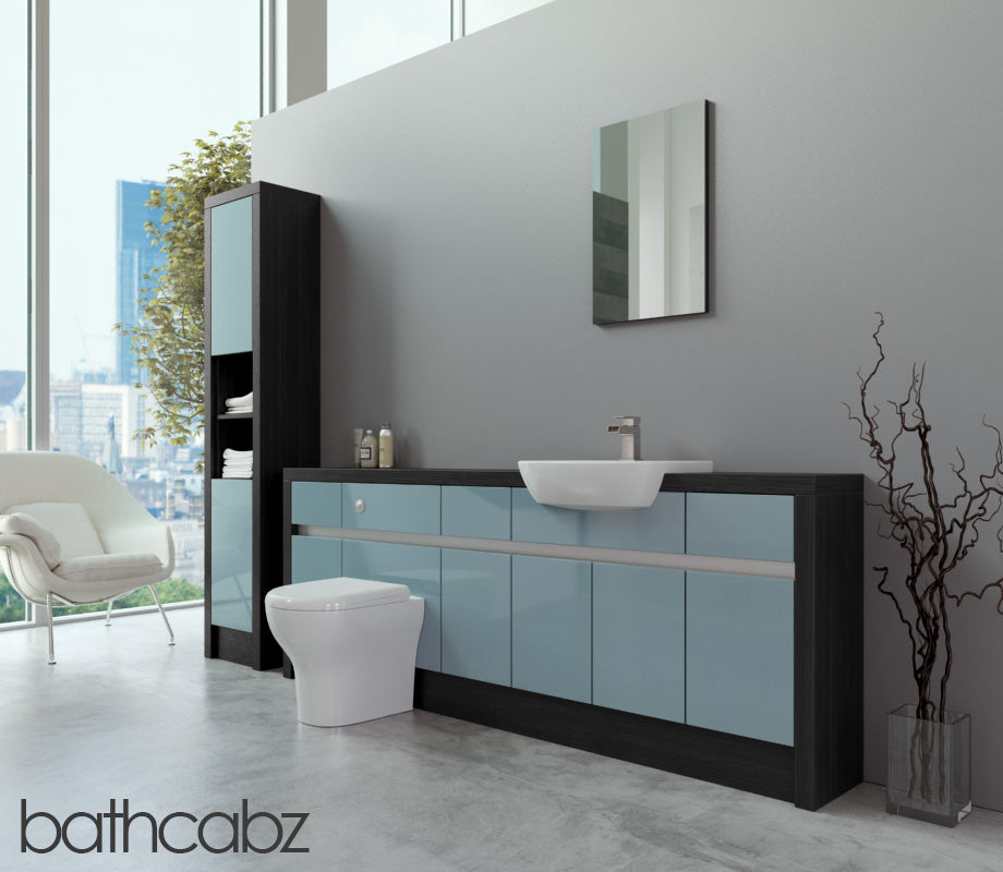 SIDONA HACIENDA BLACK BASE & TALL UNIT BATHROOM FITTED FURNITURE