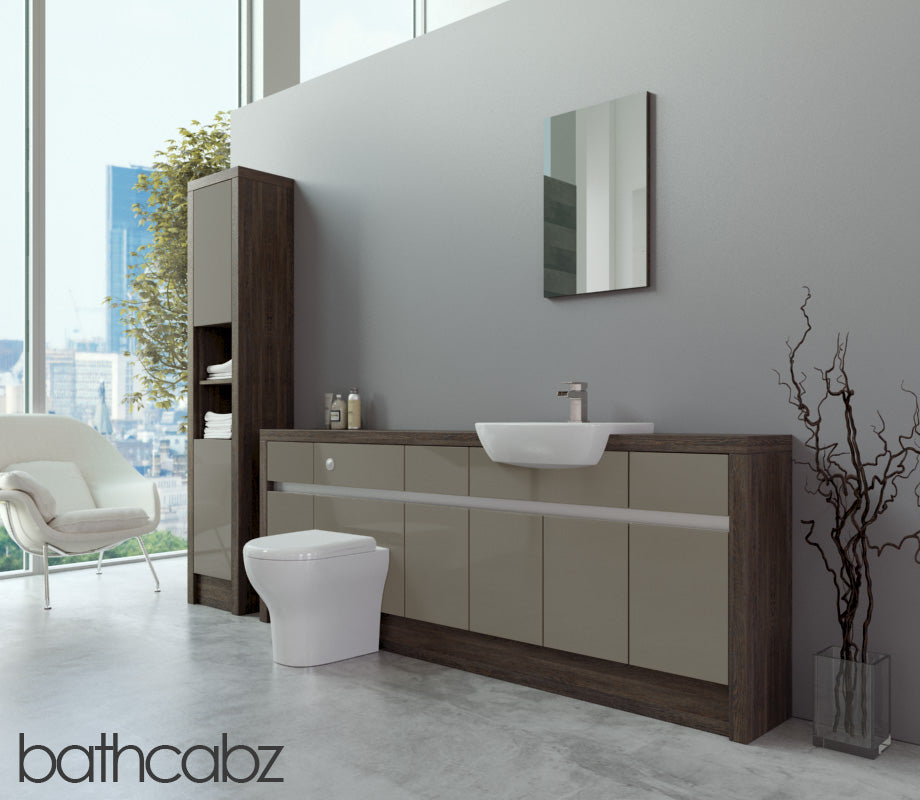 SIDONA MALI WENGE BASE & TALL UNIT BATHROOM FITTED FURNITURE