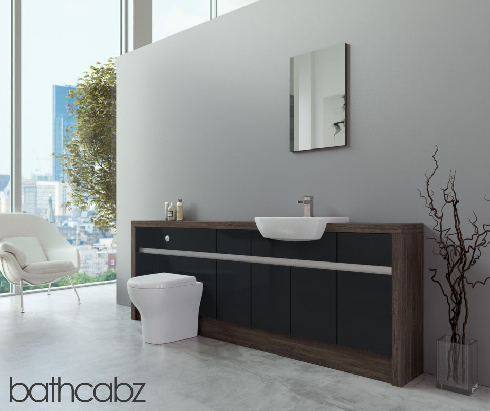 SIDONA MALI WENGE BASE UNITS BATHROOM FITTED FURNITURE