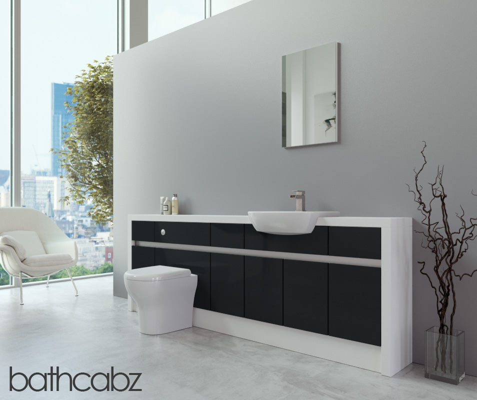 SIDONA WHITE MATT BASE UNITS BATHROOM FITTED FURNITURE