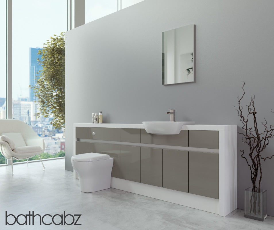 SIDONA WHITE MATT BASE UNITS BATHROOM FITTED FURNITURE