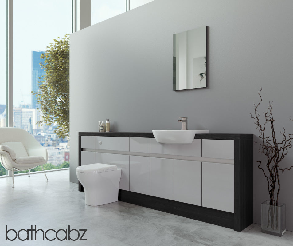 SIDONA HACIENDA BLACK BASE UNITS BATHROOM FITTED FURNITURE