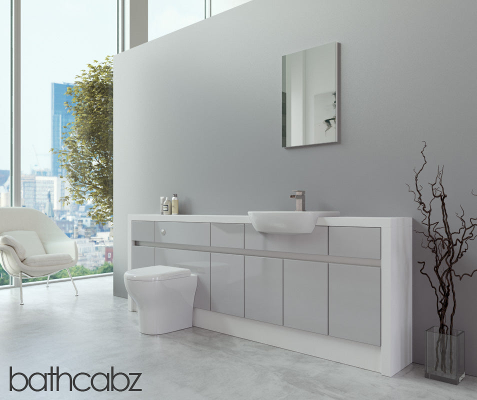 SIDONA WHITE MATT BASE UNITS BATHROOM FITTED FURNITURE