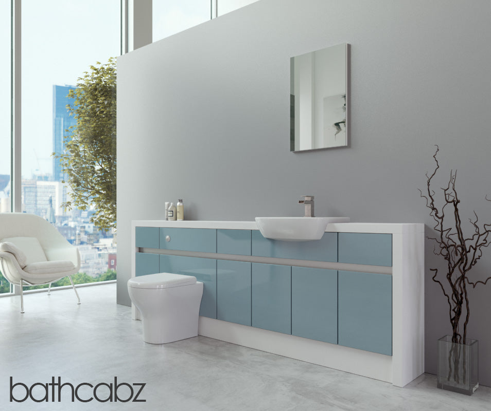 SIDONA WHITE MATT BASE UNITS BATHROOM FITTED FURNITURE