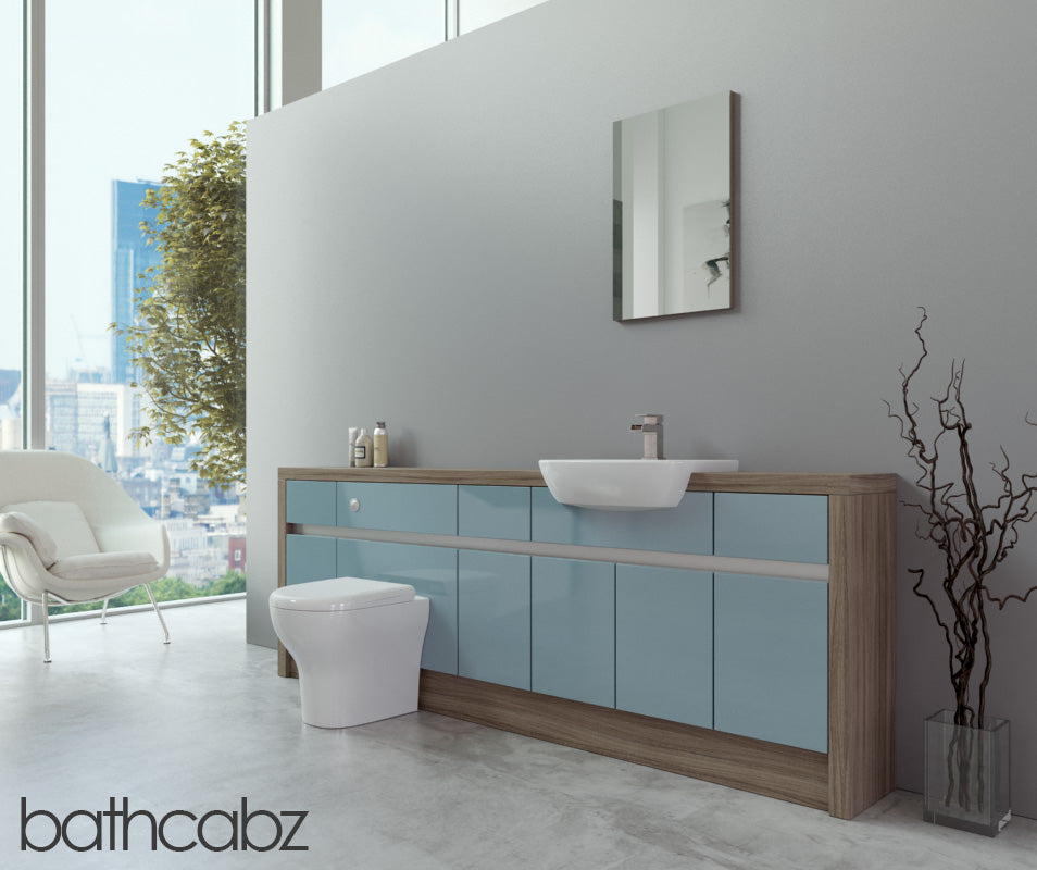 SIDONA DRIFTWOOD BASE UNITS BATHROOM FITTED FURNITURE