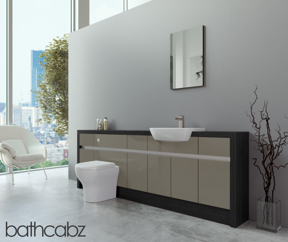 SIDONA HACIENDA BLACK BASE UNITS BATHROOM FITTED FURNITURE