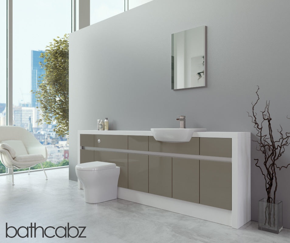 SIDONA WHITE MATT BASE UNITS BATHROOM FITTED FURNITURE