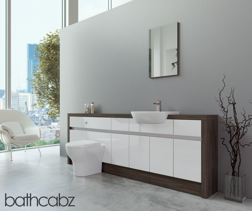 SIDONA MALI WENGE BASE UNITS BATHROOM FITTED FURNITURE