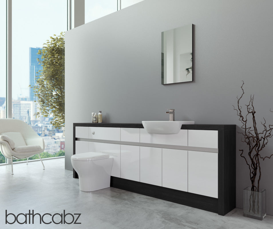 SIDONA HACIENDA BLACK BASE UNITS BATHROOM FITTED FURNITURE