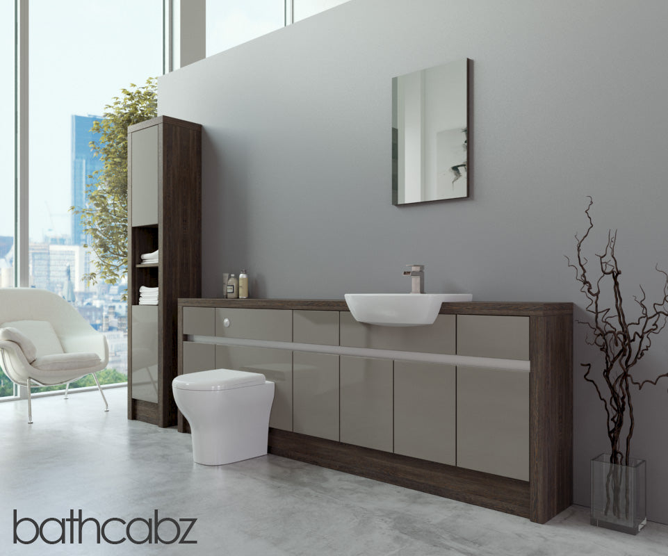 SIDONA MALI WENGE BASE & TALL UNIT BATHROOM FITTED FURNITURE