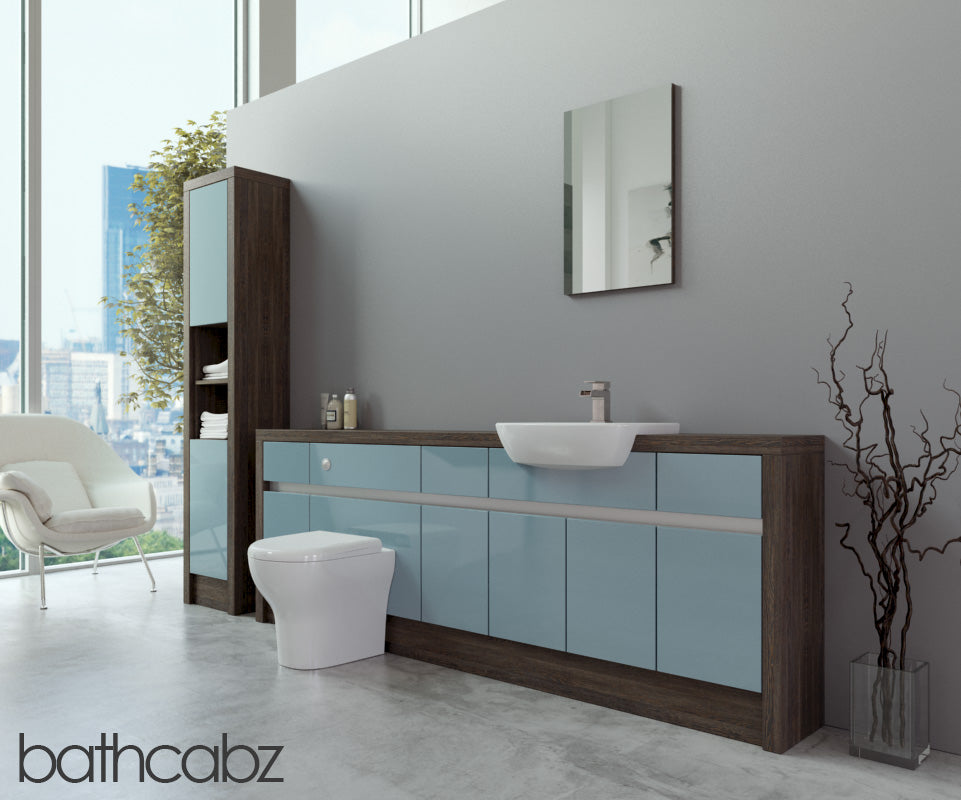 SIDONA MALI WENGE BASE & TALL UNIT BATHROOM FITTED FURNITURE