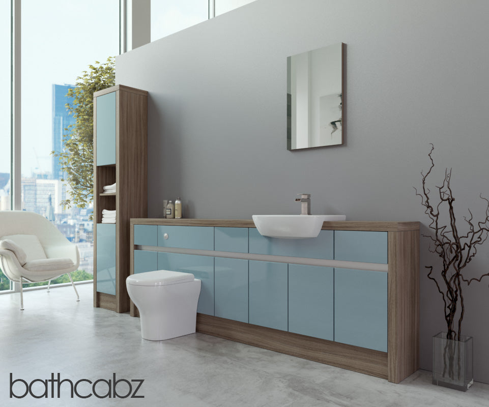SIDONA DRIFTWOOD BASE & TALL UNIT BATHROOM FITTED FURNITURE