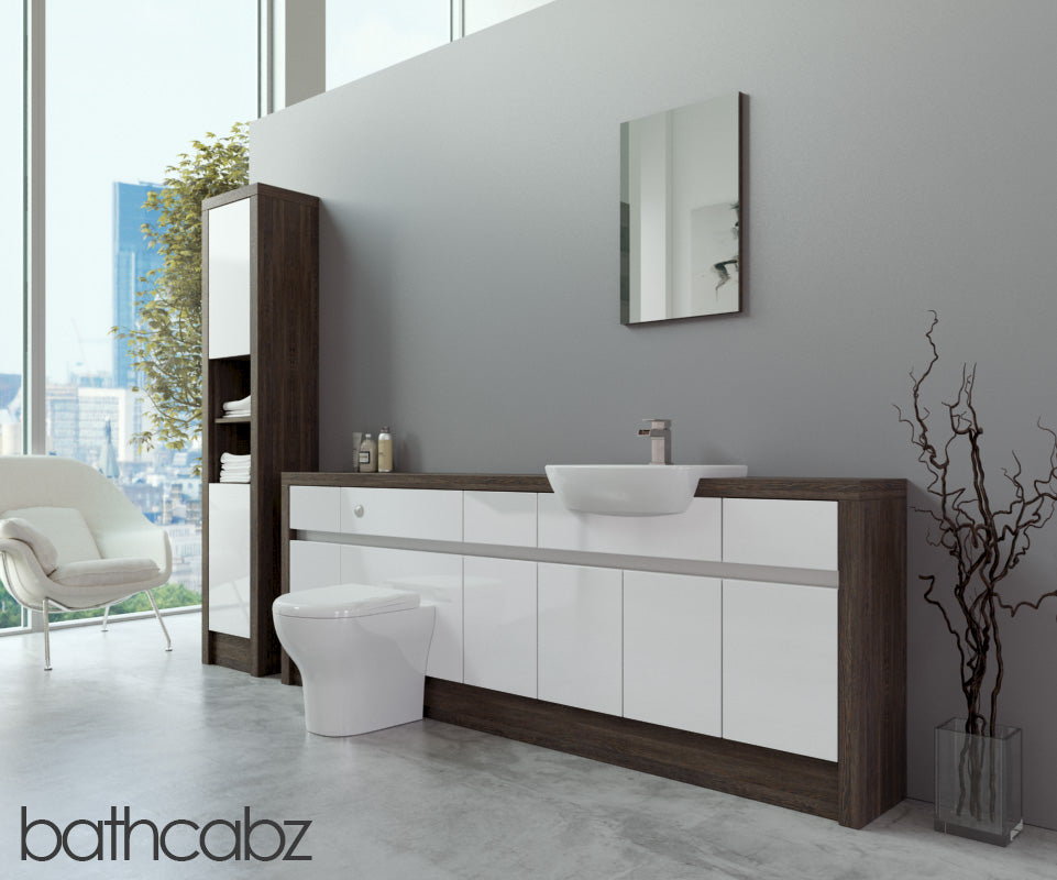 SIDONA MALI WENGE BASE & TALL UNIT BATHROOM FITTED FURNITURE