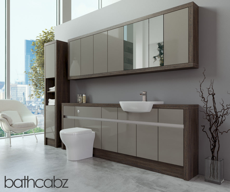 SIDONA MALI WENGE BASE, WALL & TALL UNIT BATHROOM FITTED FURNITURE