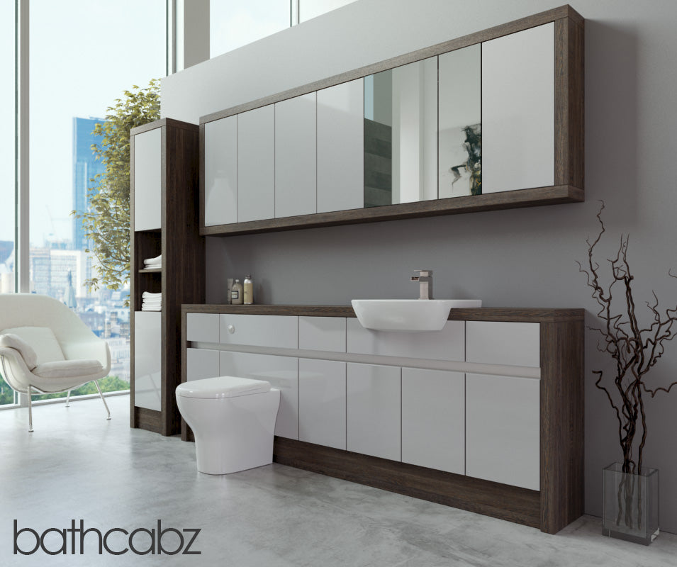 SIDONA MALI WENGE BASE, WALL & TALL UNIT BATHROOM FITTED FURNITURE