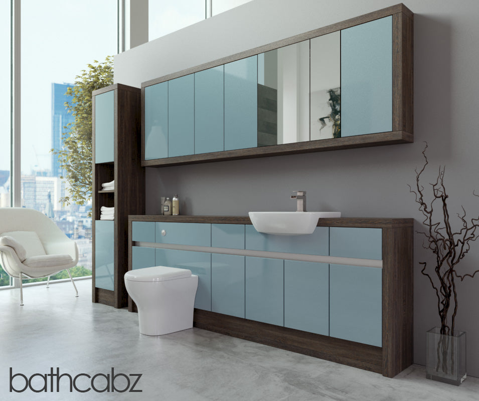 SIDONA MALI WENGE BASE, WALL & TALL UNIT BATHROOM FITTED FURNITURE