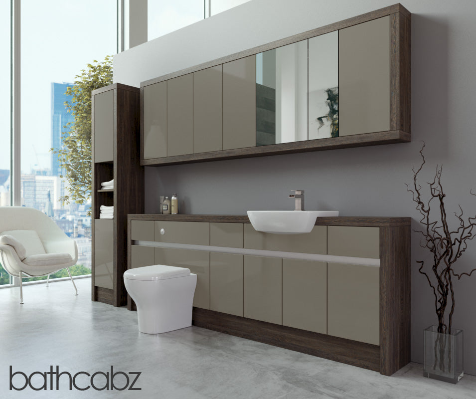 SIDONA MALI WENGE BASE, WALL & TALL UNIT BATHROOM FITTED FURNITURE