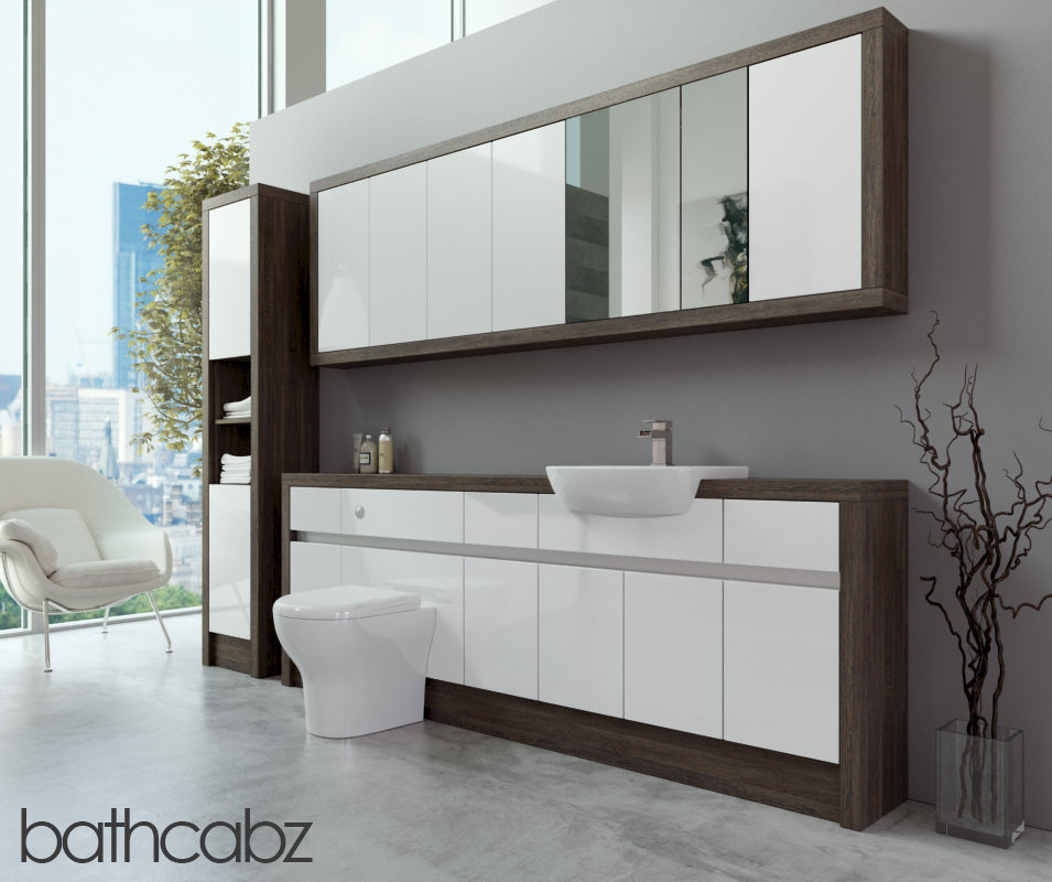 SIDONA MALI WENGE BASE, WALL & TALL UNIT BATHROOM FITTED FURNITURE