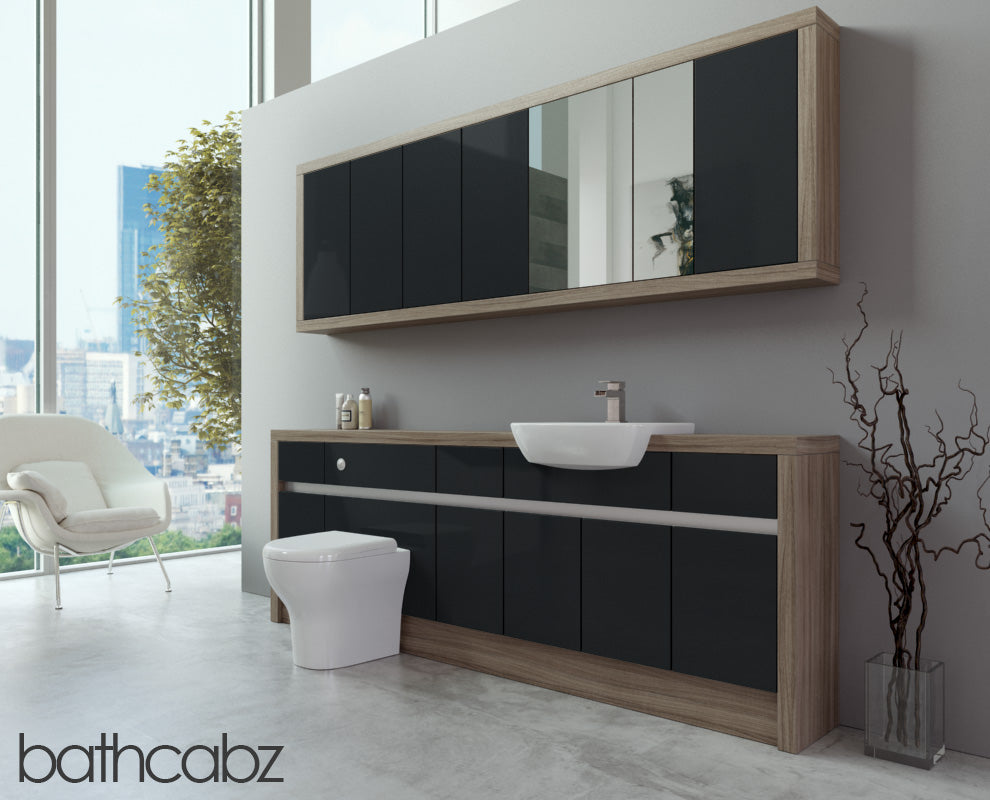 SIDONA DRIFTWOOD BASE & WALL UNITS BATHROOM FITTED FURNITURE