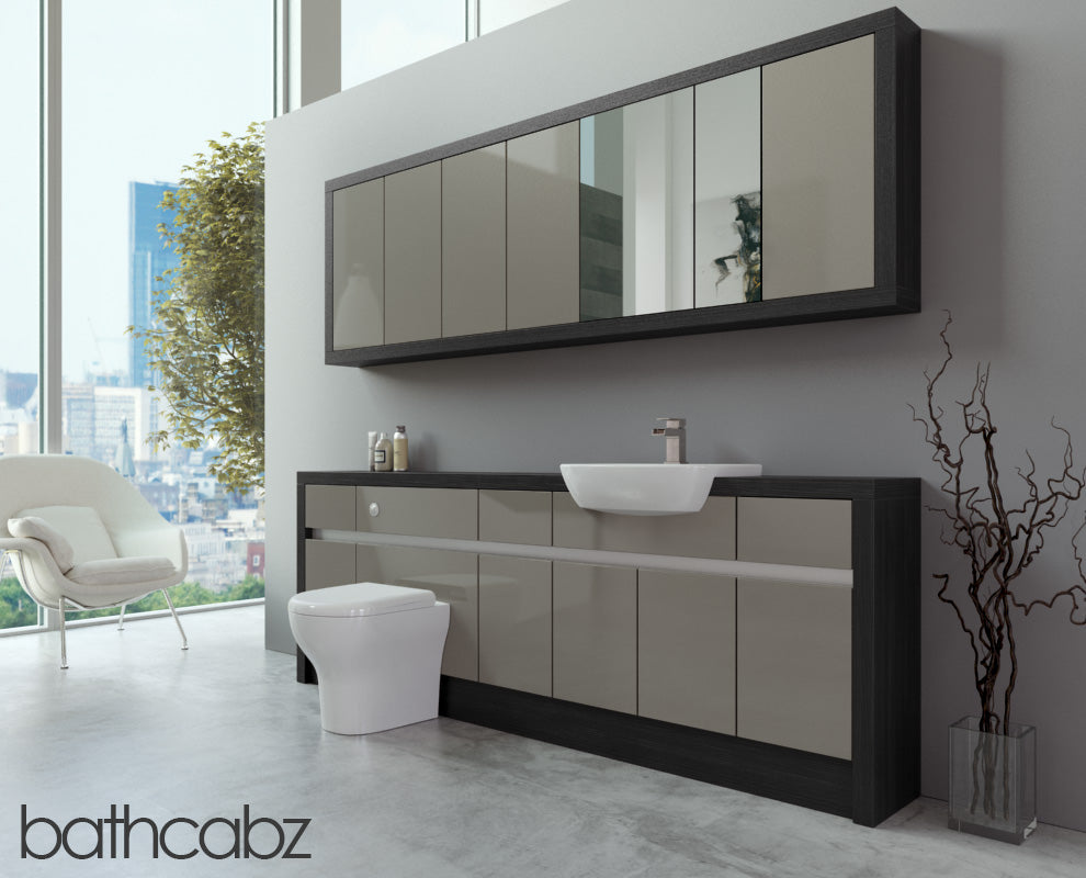SIDONA HACIENDA BLACK BASE & WALL UNITS BATHROOM FITTED FURNITURE