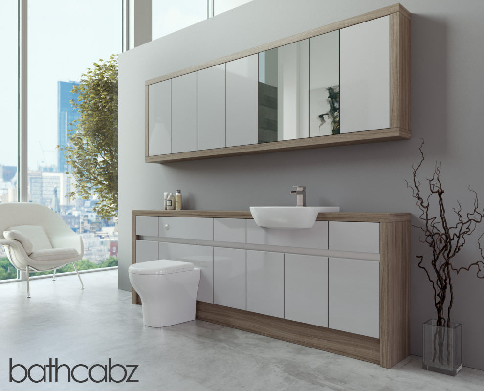 SIDONA DRIFTWOOD BASE & WALL UNITS BATHROOM FITTED FURNITURE