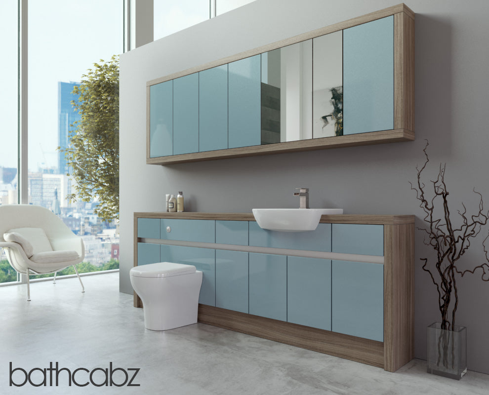 SIDONA DRIFTWOOD BASE & WALL UNITS BATHROOM FITTED FURNITURE