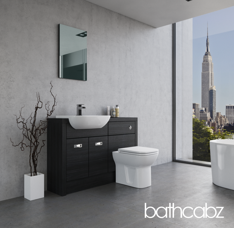 ATHENA HACIENDA BLACK BASE UNITS BATHROOM FITTED FURNITURE