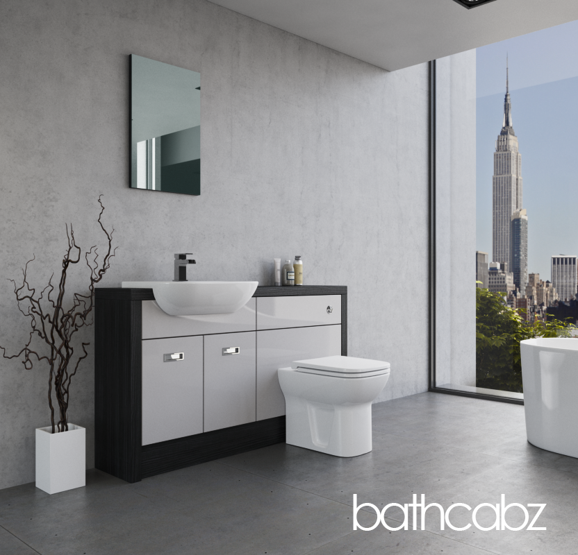 ATHENA HACIENDA BLACK BASE UNITS BATHROOM FITTED FURNITURE