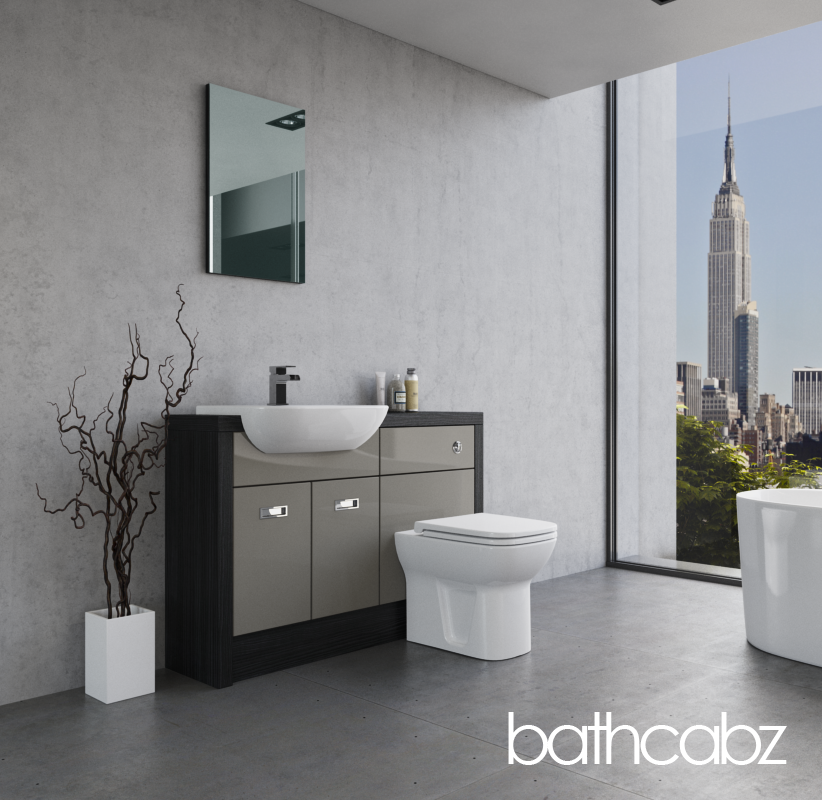 ATHENA HACIENDA BLACK BASE UNITS BATHROOM FITTED FURNITURE