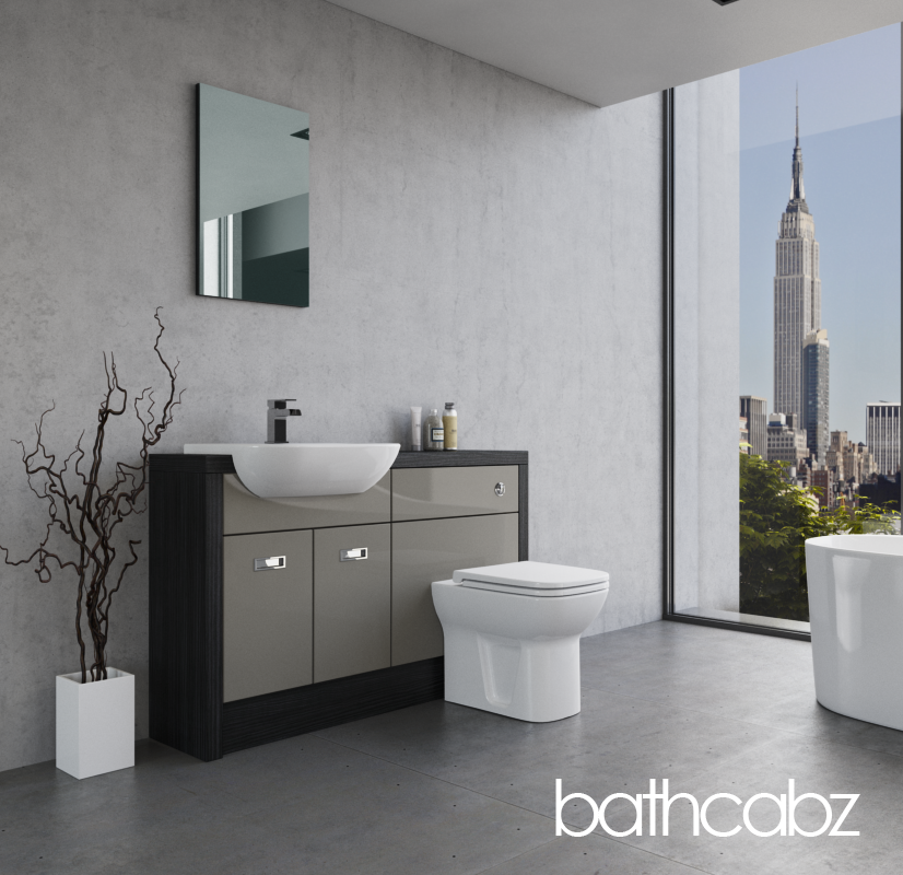 ATHENA HACIENDA BLACK BASE UNITS BATHROOM FITTED FURNITURE