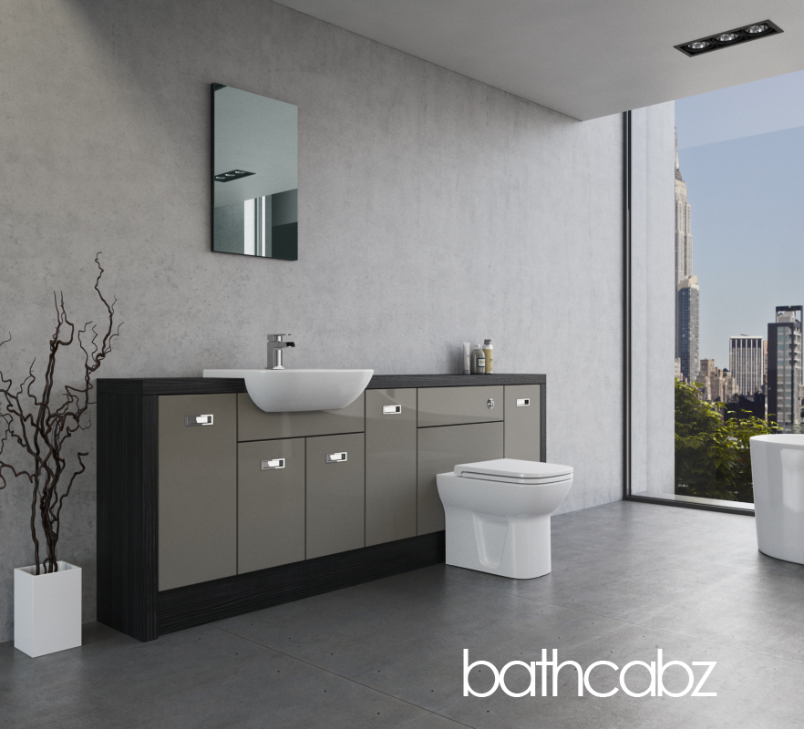 ATHENA HACIENDA BLACK BASE UNITS BATHROOM FITTED FURNITURE