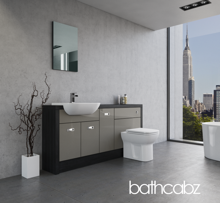 ATHENA HACIENDA BLACK BASE UNITS BATHROOM FITTED FURNITURE