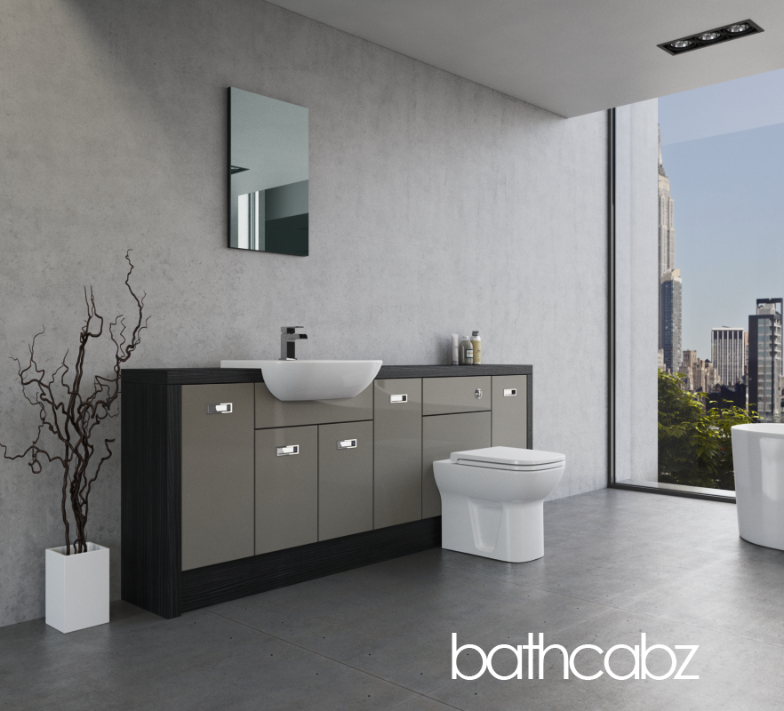 ATHENA HACIENDA BLACK BASE UNITS BATHROOM FITTED FURNITURE