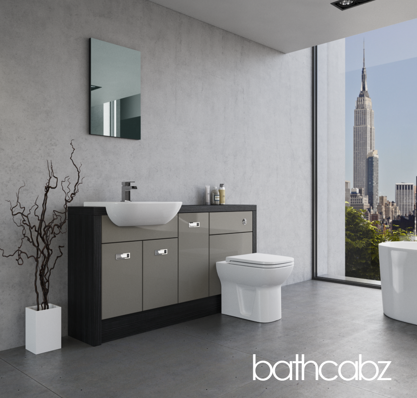 ATHENA HACIENDA BLACK BASE UNITS BATHROOM FITTED FURNITURE
