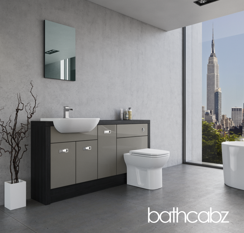 ATHENA HACIENDA BLACK BASE UNITS BATHROOM FITTED FURNITURE