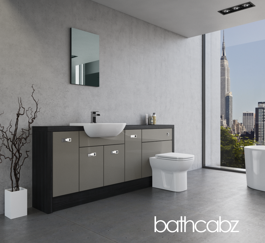 ATHENA HACIENDA BLACK BASE UNITS BATHROOM FITTED FURNITURE