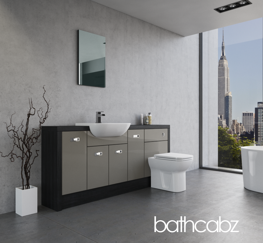 ATHENA HACIENDA BLACK BASE UNITS BATHROOM FITTED FURNITURE