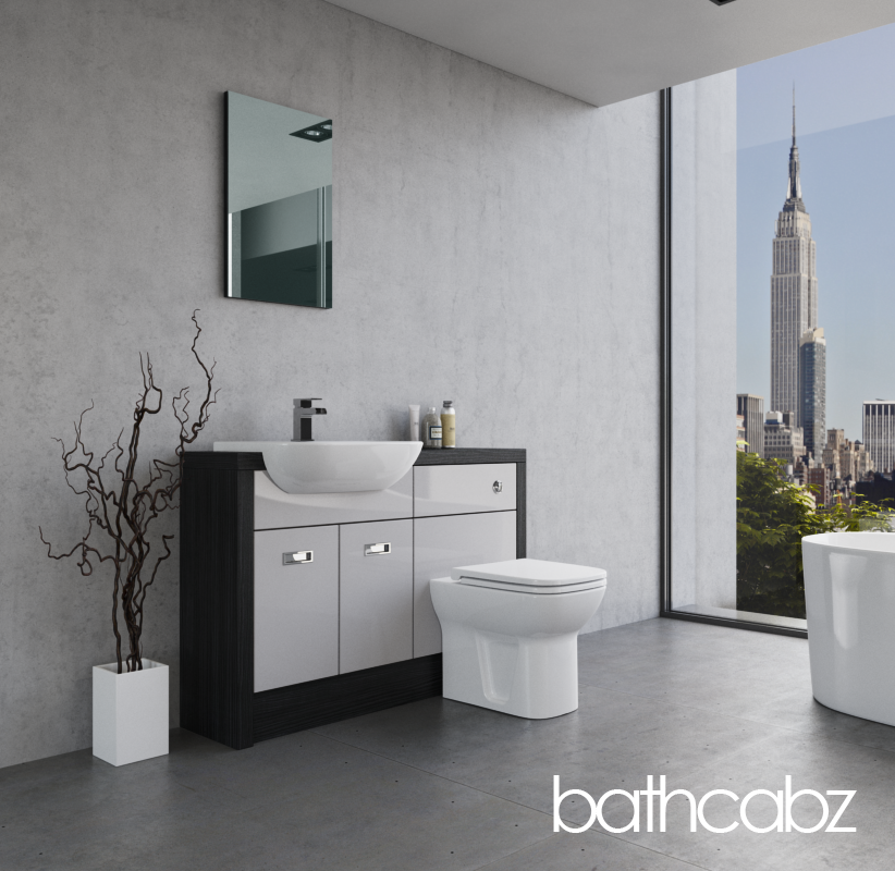 ATHENA HACIENDA BLACK BASE UNITS BATHROOM FITTED FURNITURE
