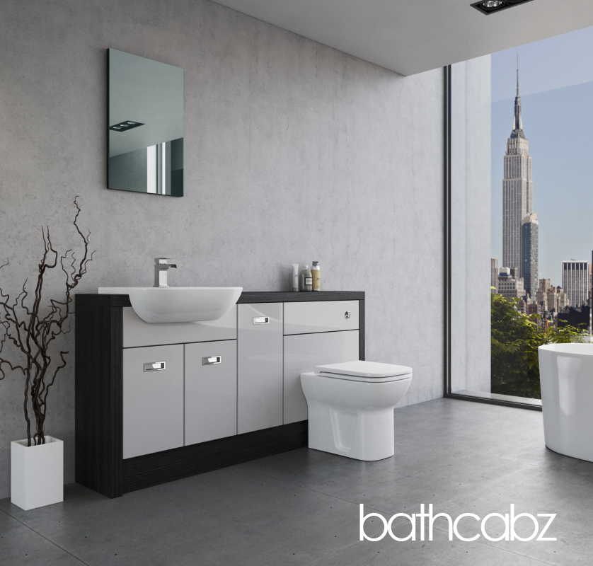 ATHENA HACIENDA BLACK BASE UNITS BATHROOM FITTED FURNITURE