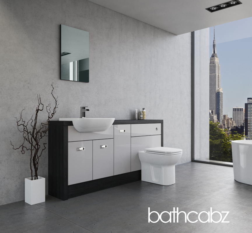 ATHENA HACIENDA BLACK BASE UNITS BATHROOM FITTED FURNITURE