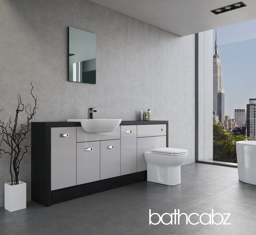 ATHENA HACIENDA BLACK BASE UNITS BATHROOM FITTED FURNITURE