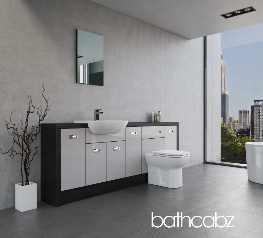 ATHENA HACIENDA BLACK BASE UNITS BATHROOM FITTED FURNITURE