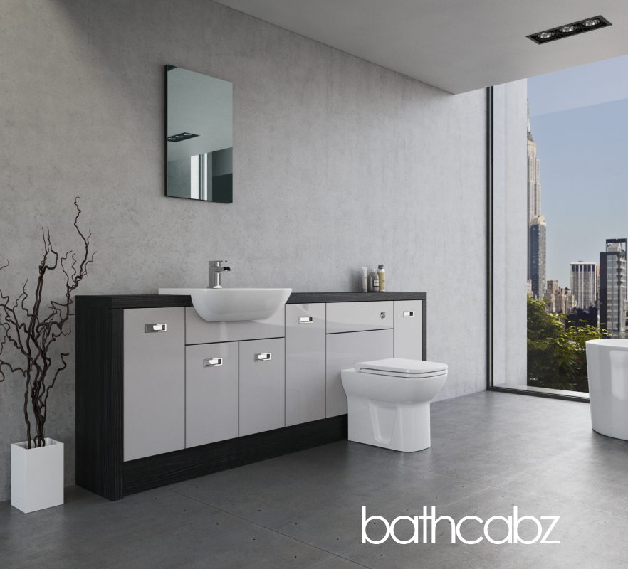 ATHENA HACIENDA BLACK BASE UNITS BATHROOM FITTED FURNITURE