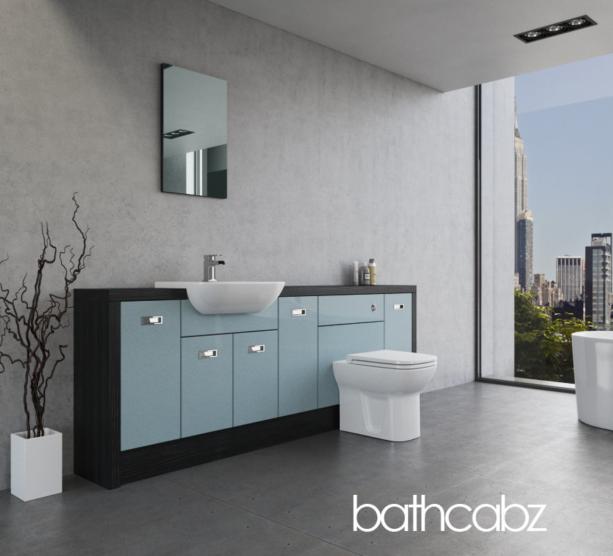 ATHENA HACIENDA BLACK BASE UNITS BATHROOM FITTED FURNITURE