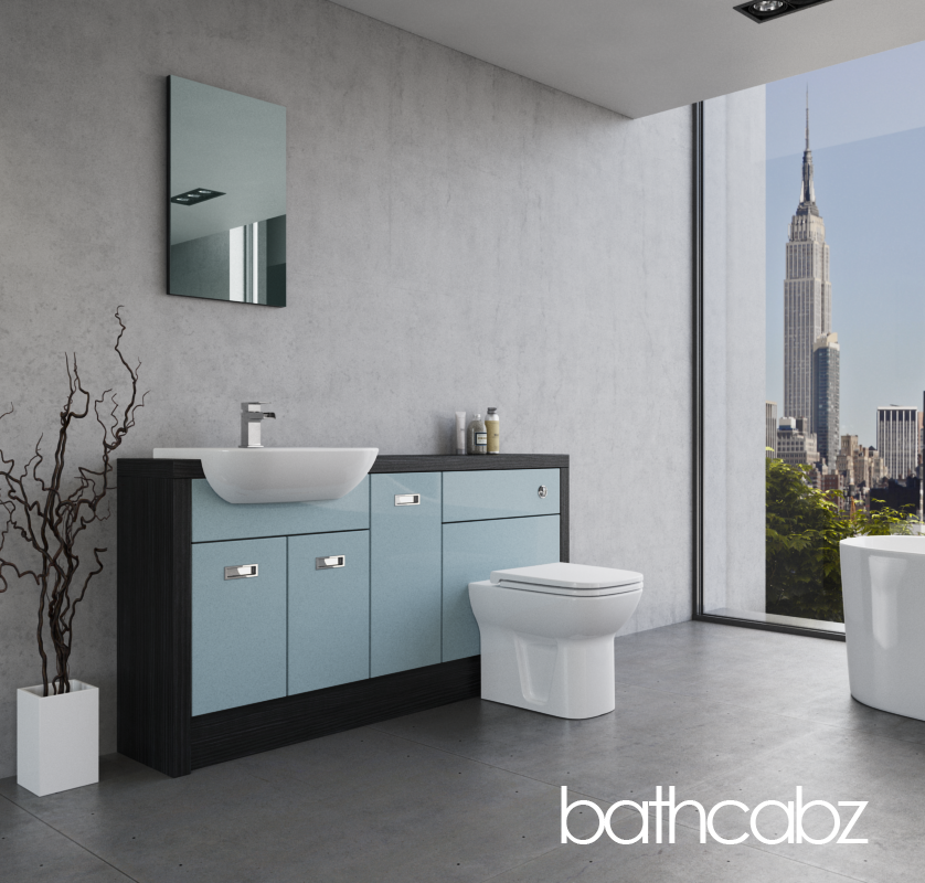 ATHENA HACIENDA BLACK BASE UNITS BATHROOM FITTED FURNITURE