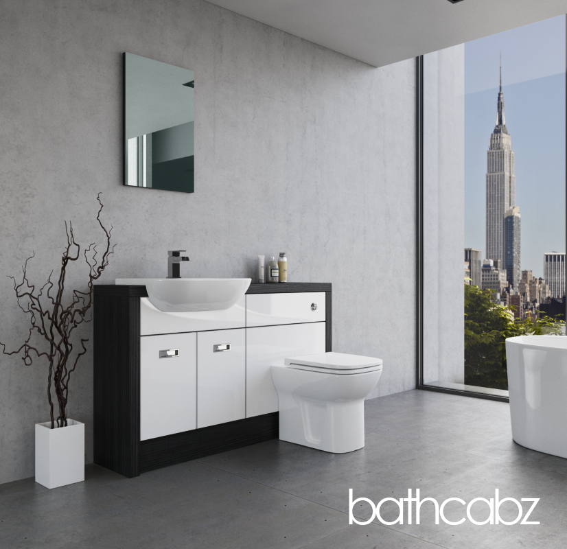 ATHENA HACIENDA BLACK BASE UNITS BATHROOM FITTED FURNITURE