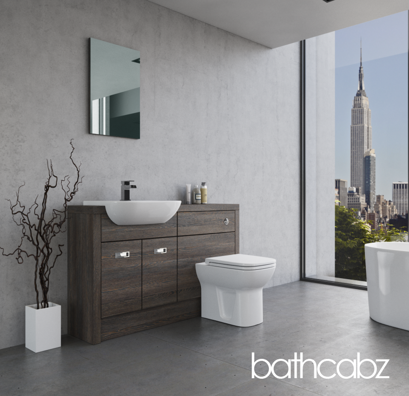 ATHENA NORWICH OAK BASE UNITS BATHROOM FITTED FURNITURE
